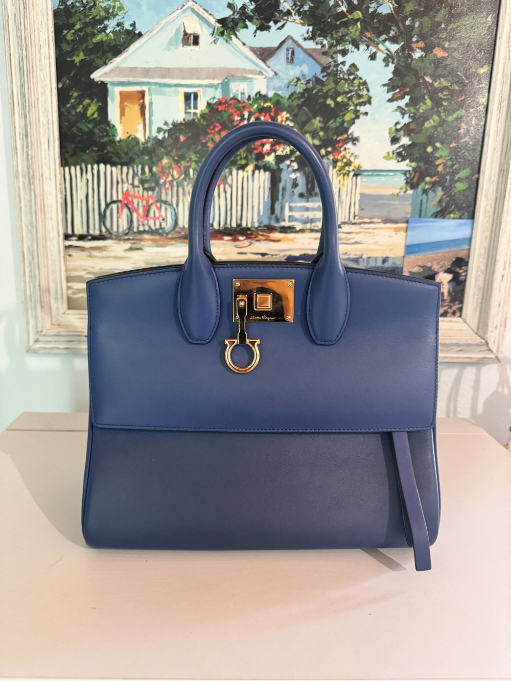 Salvatore Ferragamo Royal Blue Leather